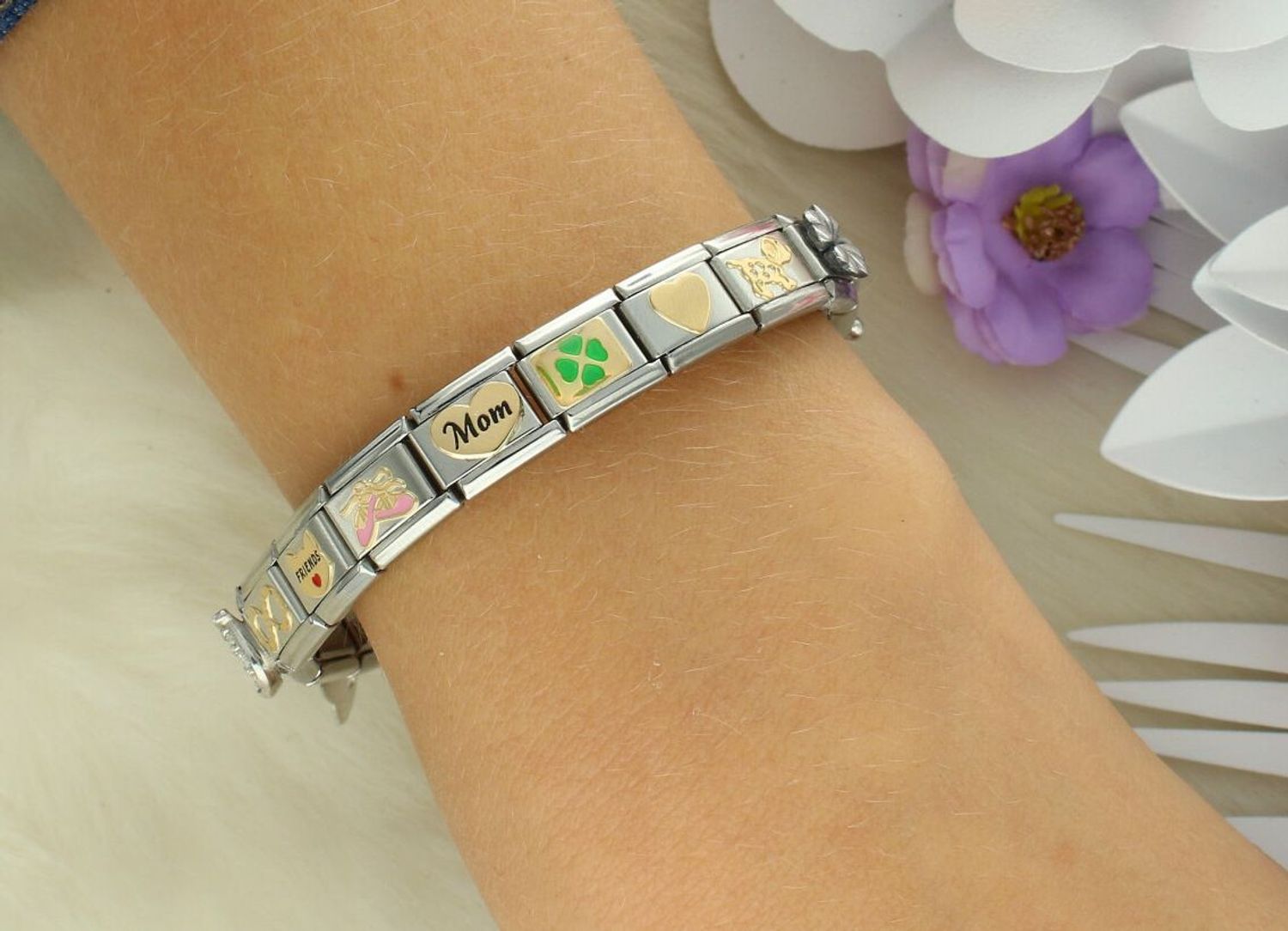 Nomination - Link 18K zawieszka złoto 'Zielona koniczyna' 030205 01 biżuteria nomination nomination zawieszki nomination baza.jpg